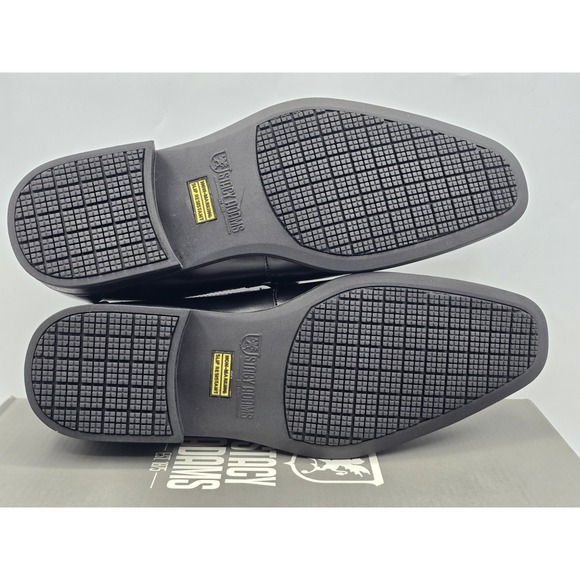 Men's Stacy Adams Aberdeen Moc Toe Saddle Slip On Dressy Shoes Black Sz 9 W Wide - Picture 11 of 14